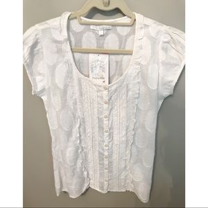 NWT White Diamonds Blouse Size Small